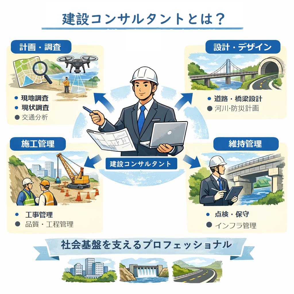 建設コンサルタントとはイメージ図