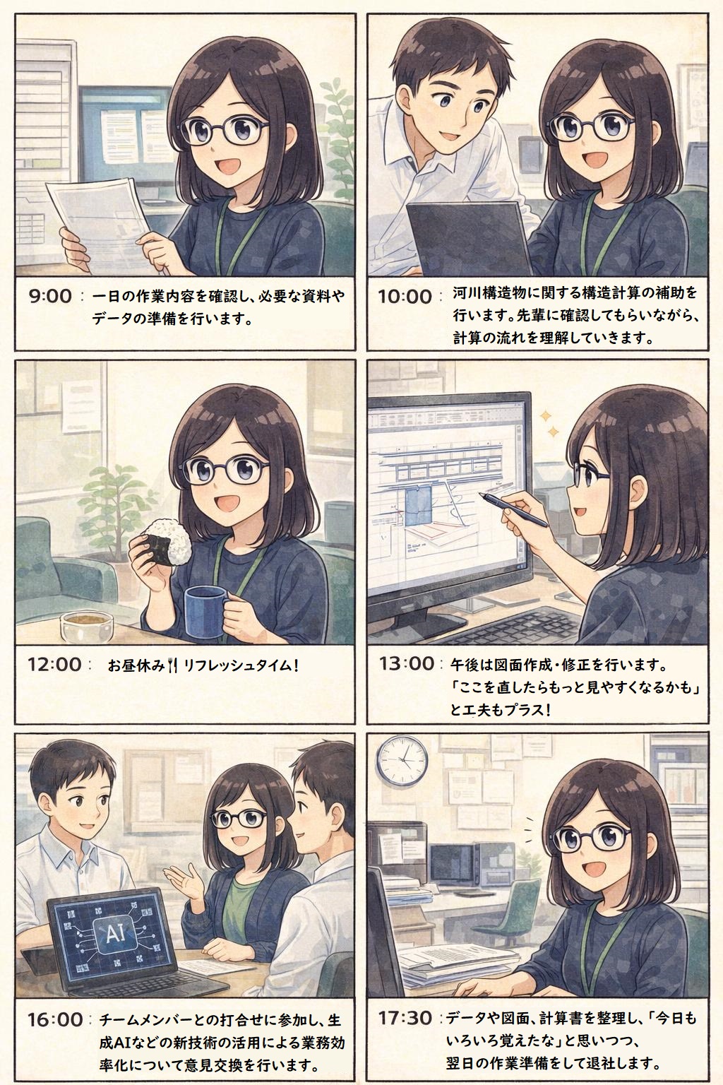 TEKさんの一日イメージ図